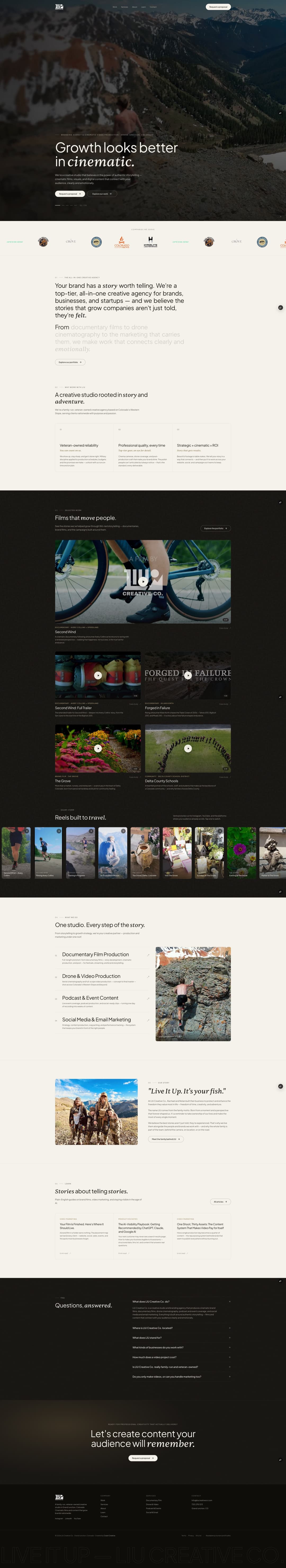 Full-length Liu Creative homepage design
