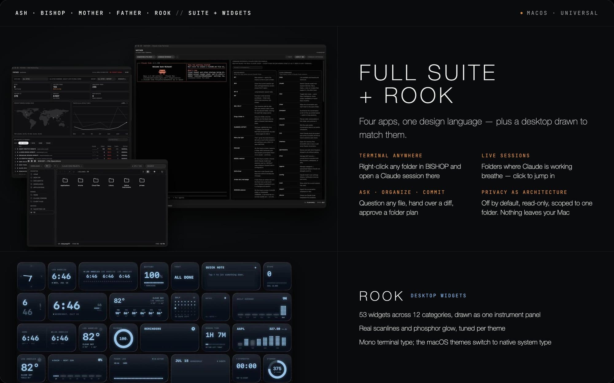 THE FULL SUITE + ROOK app