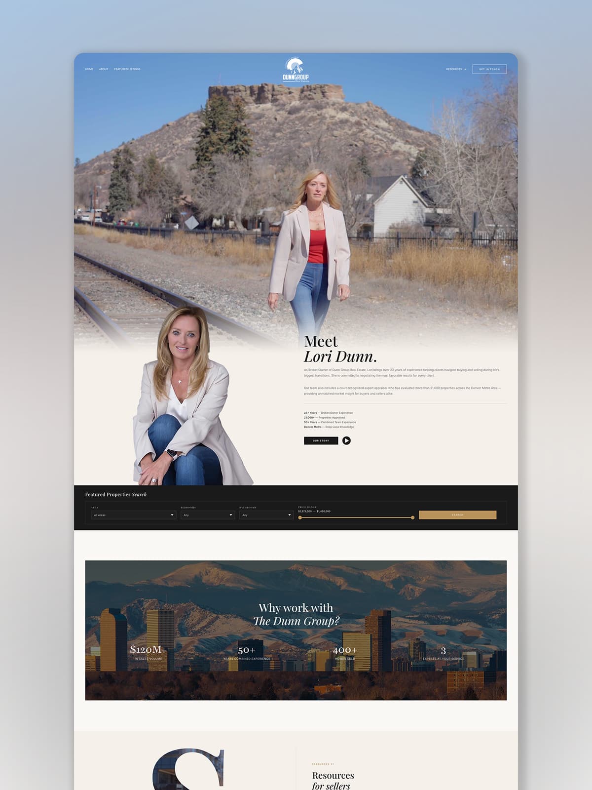 Dunn Group Real Estate website design by Coast Creative