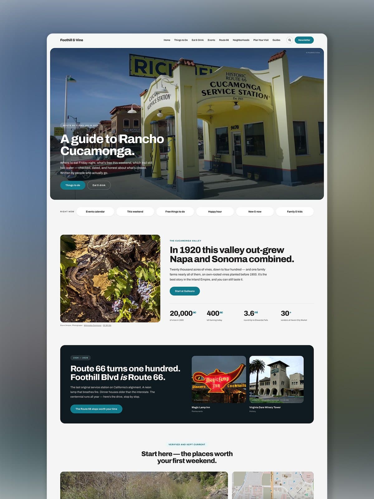 Foothill & Vine website design by Coast Creative