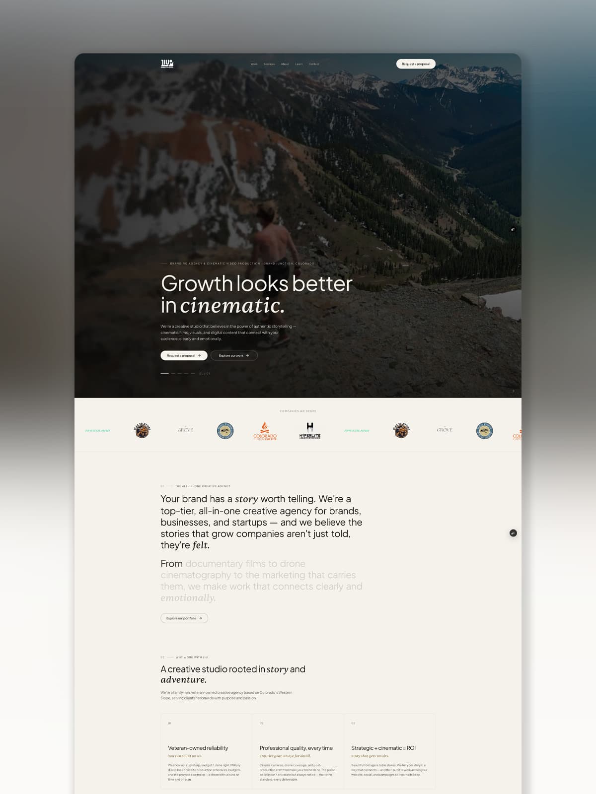Liu Creative website design
