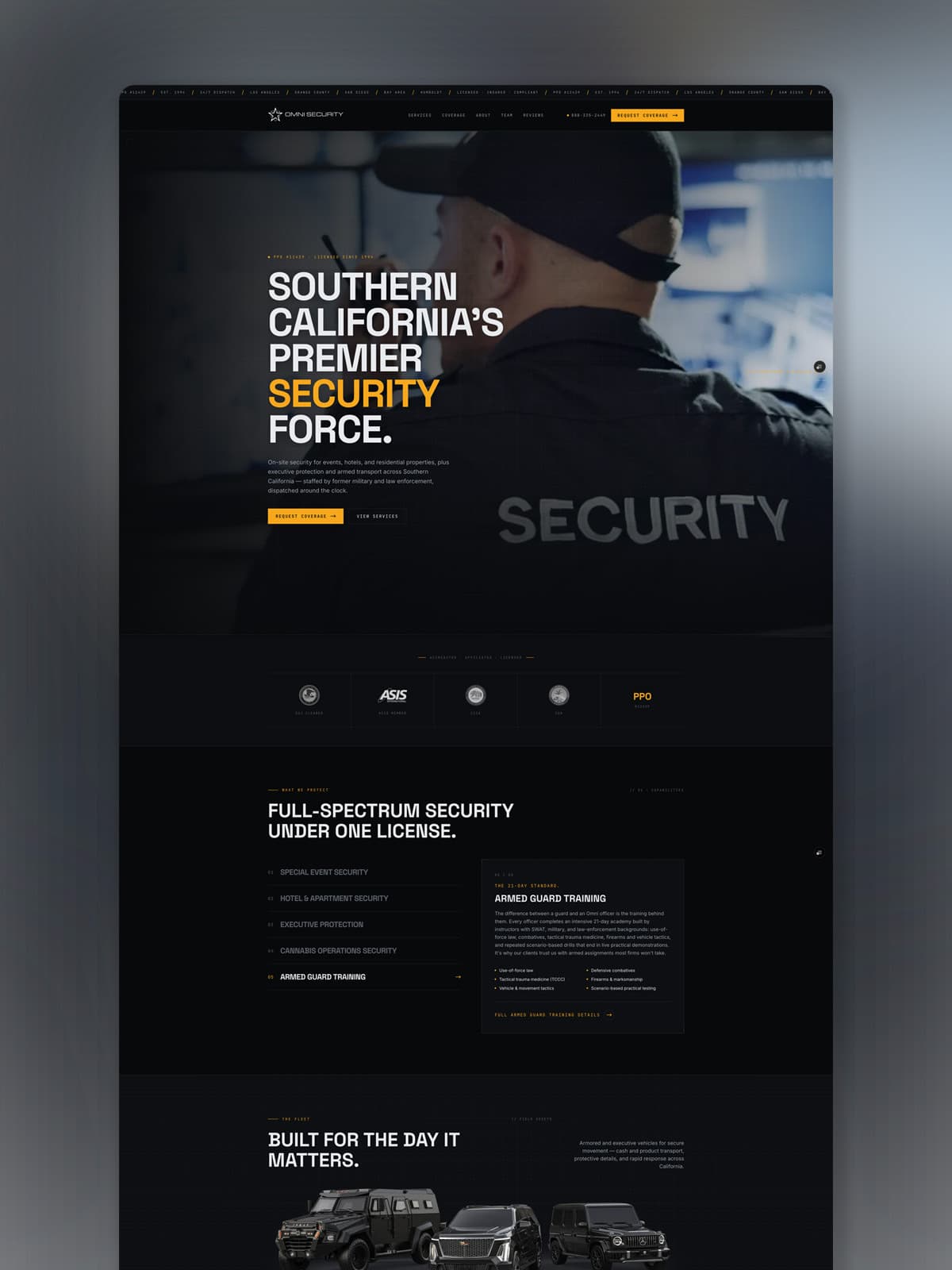 Omni Security website design