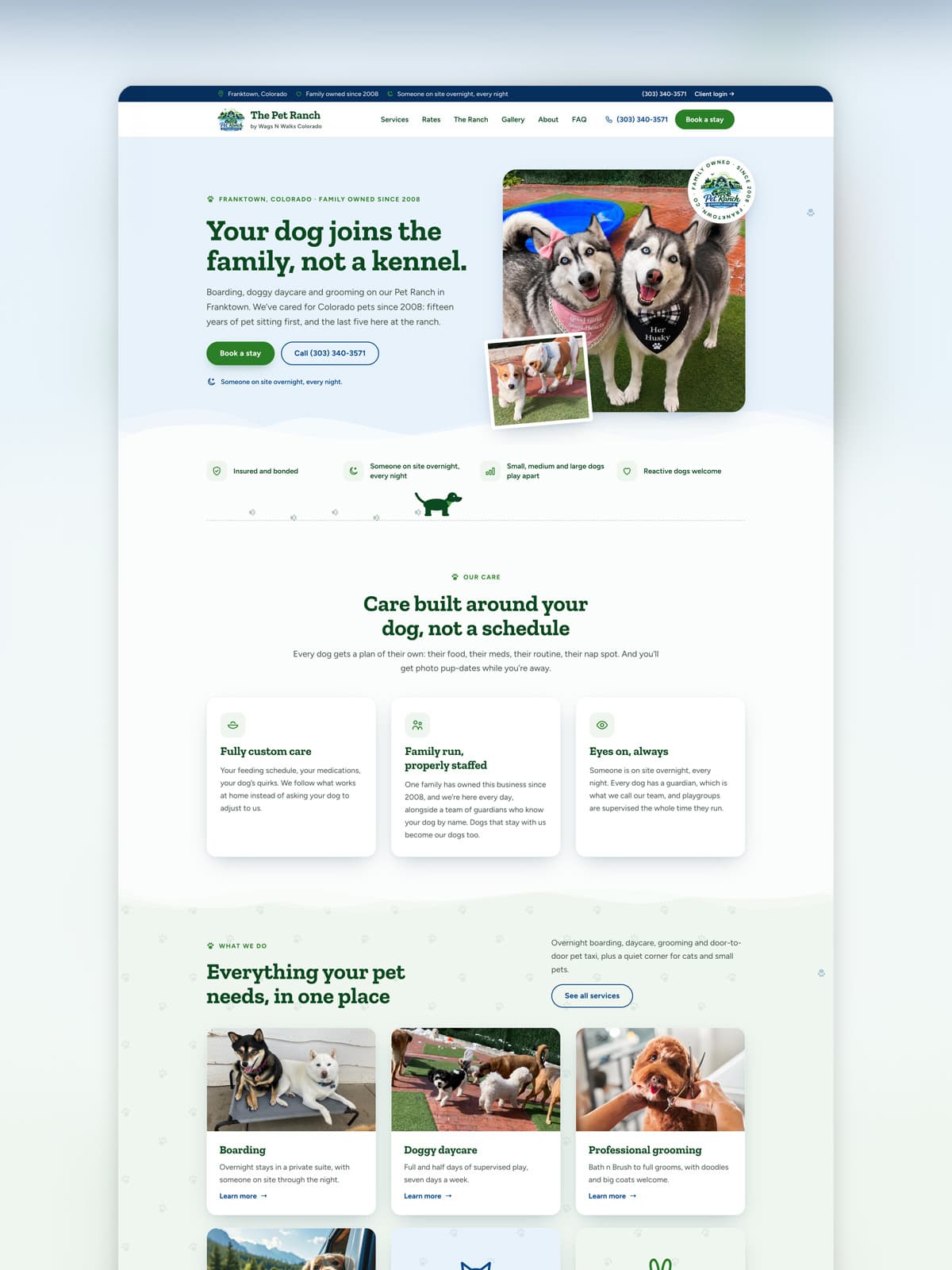 The Pet Ranch website design by Coast Creative