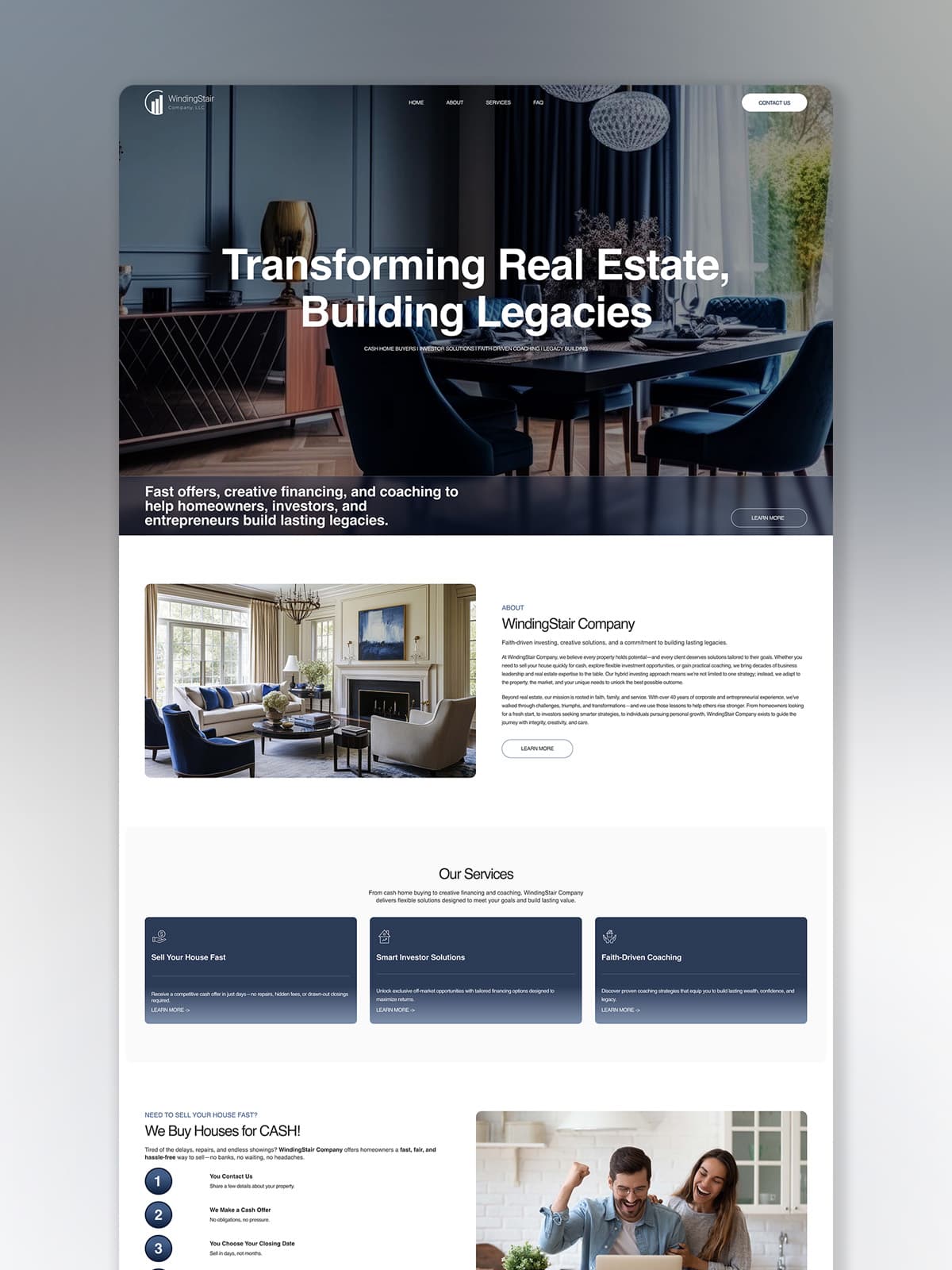 WindingStair Company website design by Coast Creative