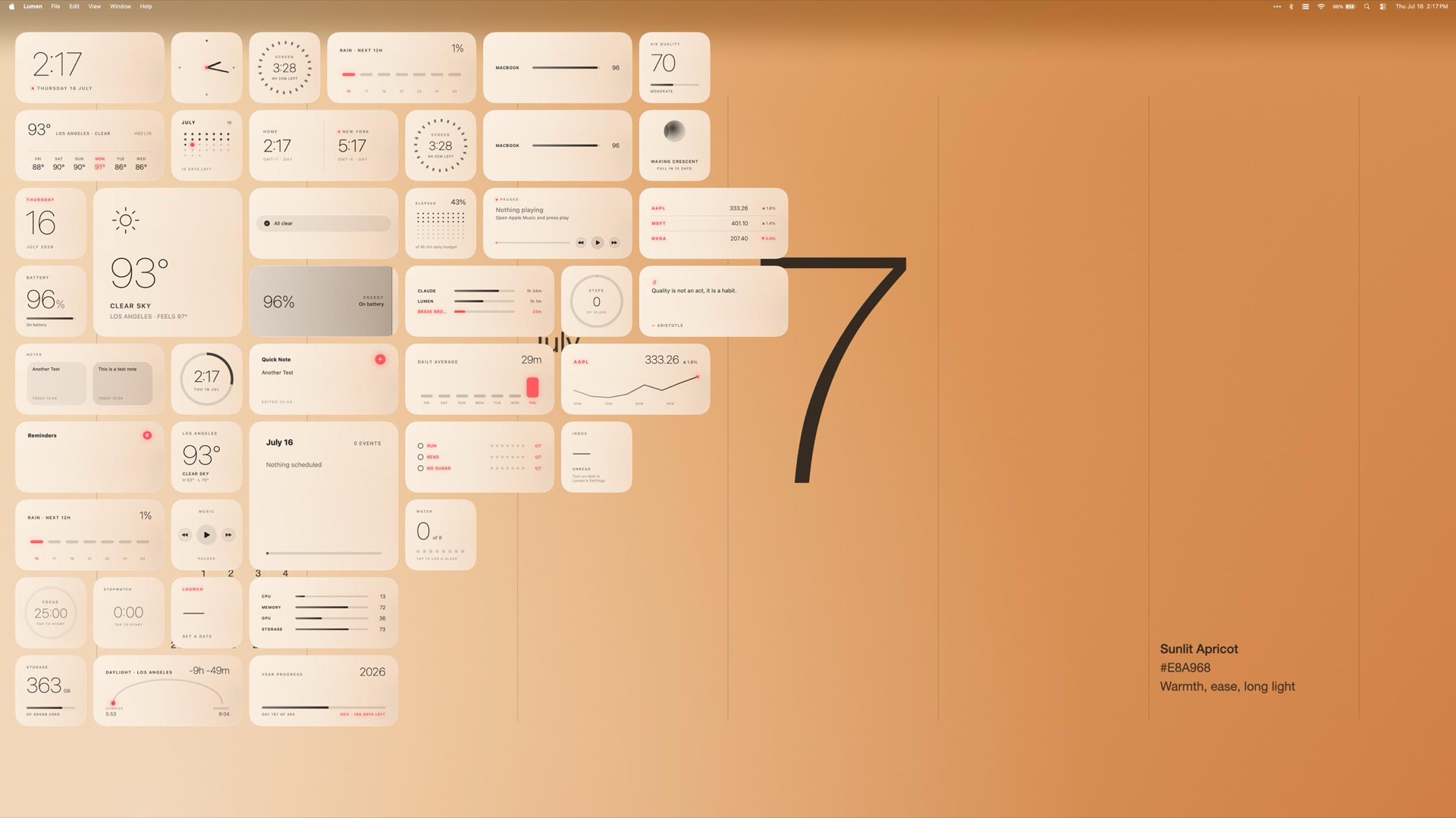Sunlit Apricot — warm glass, matched automatically