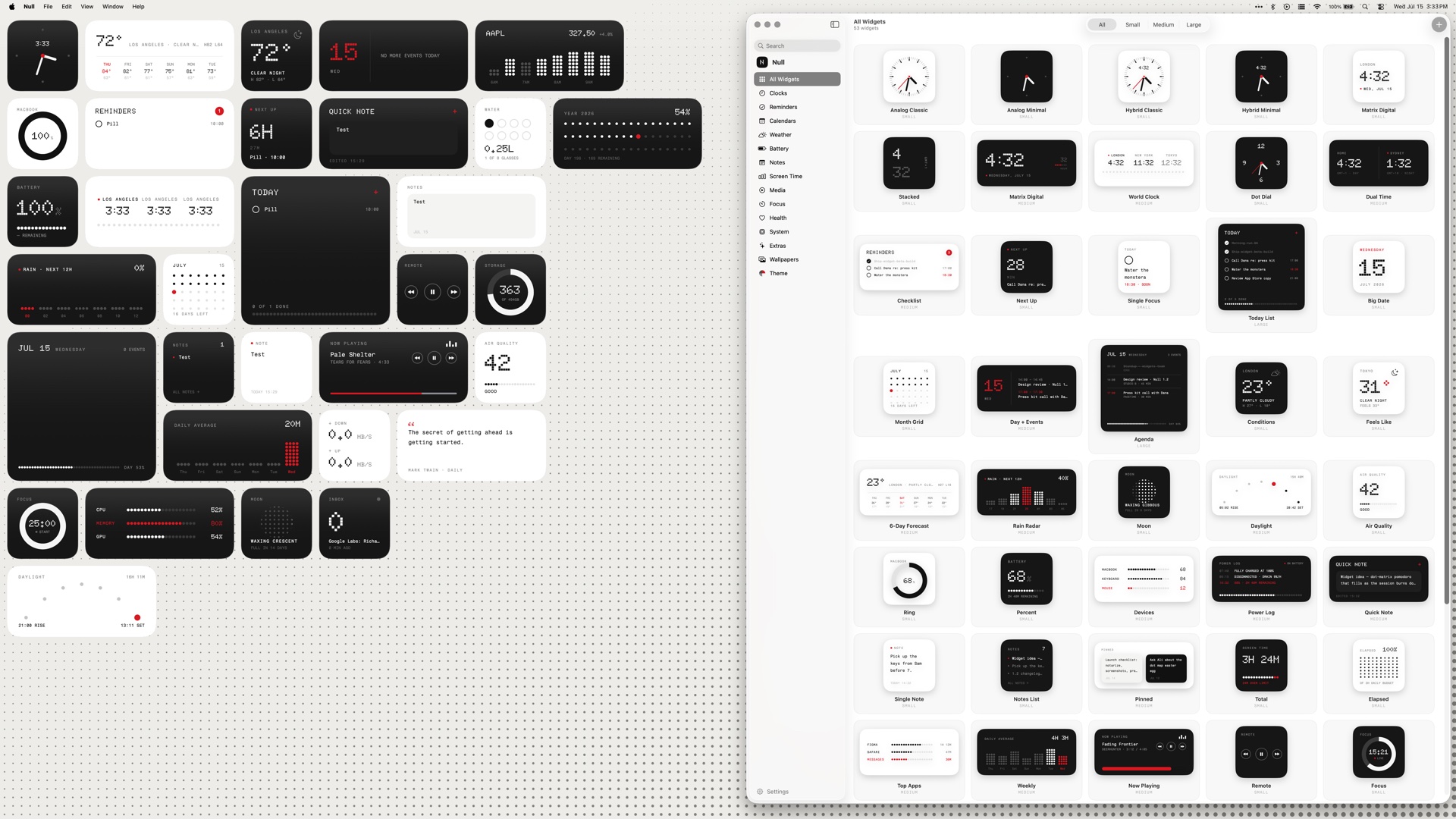 Widgets on your desktop, one design language