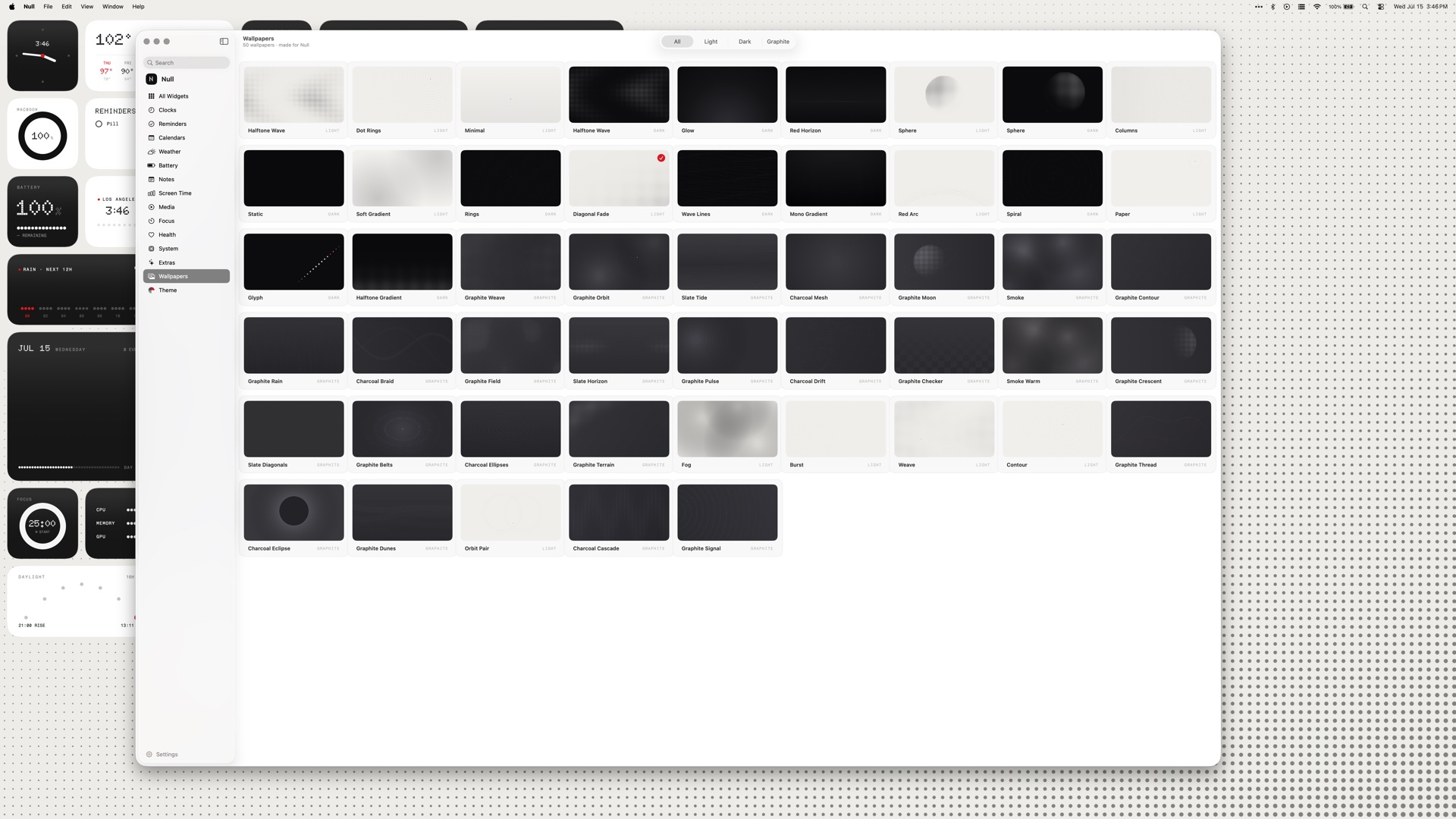 50 matching wallpapers, made for Null