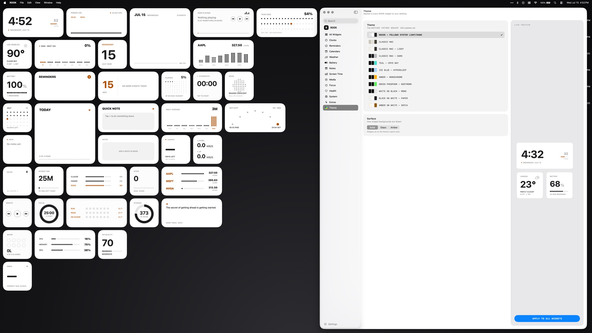 macOS — light, following your system