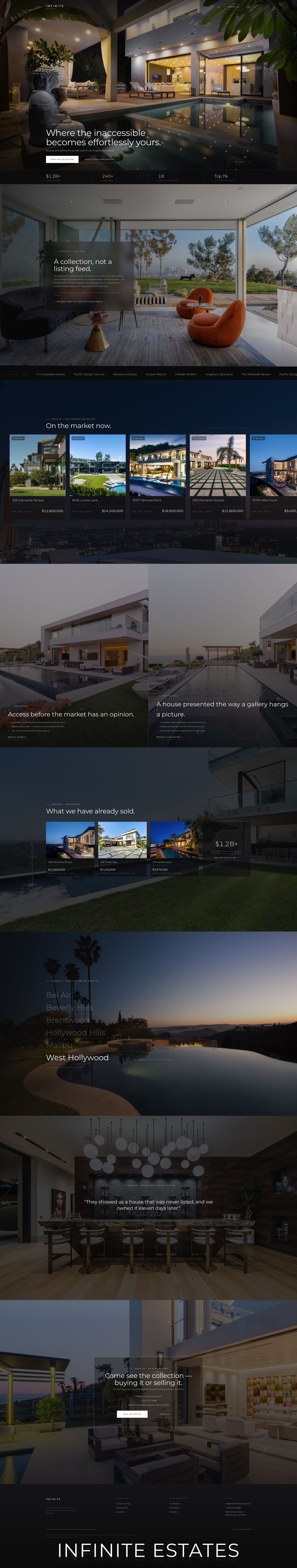 Curated homepage design — Real Estate