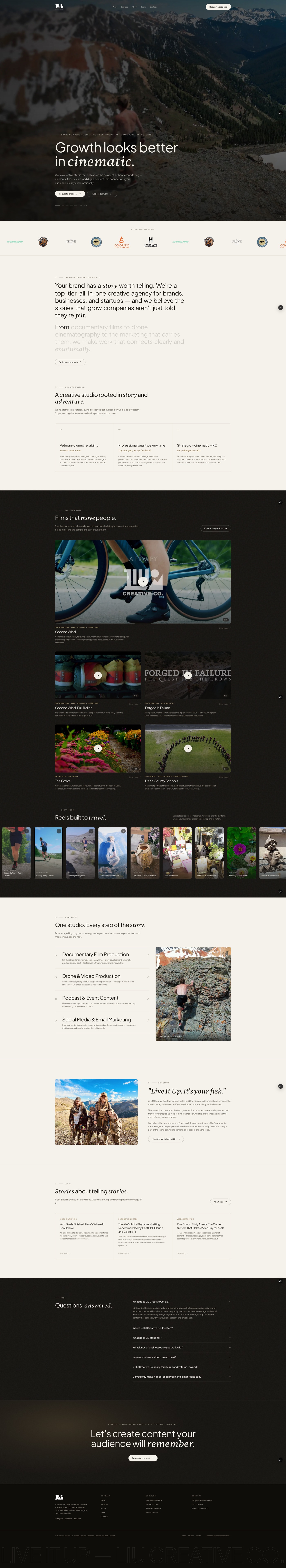 Full-length Liu Creative homepage design
